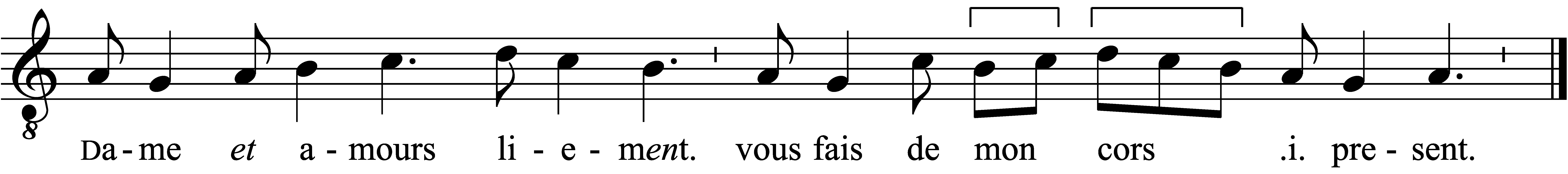 Refrain musical notation